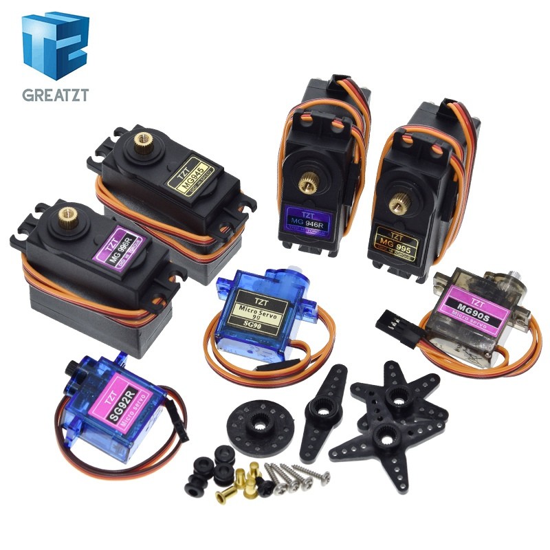 SG90 SG02R MG90S MG995 MG996 Servo เกียร์โลหะสําหรับรุ่นเฮลิคอปเตอร์เรือสําหรับ Arduino UNO DIY Mech