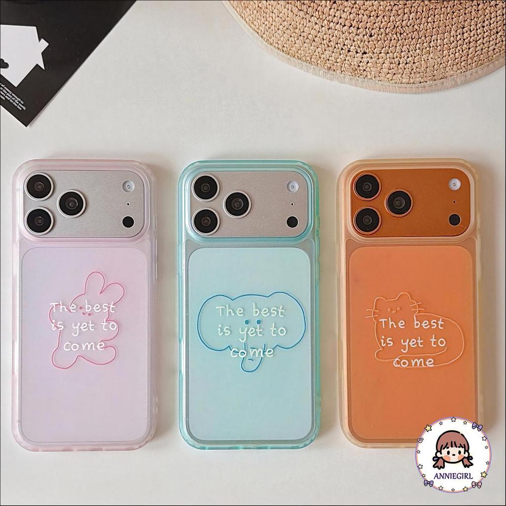 น่ารักช้างเคสโทรศัพท์สําหรับiPhone 17 16 15 Pro Max Soft TPU Matteโปร่งแสงมิ้นท์สีฟ้าฝาครอบกันกระแทกป้องกันกล้อง