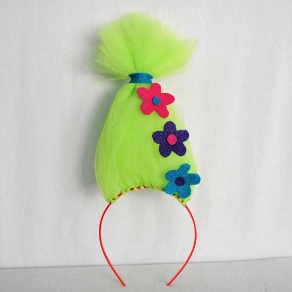 Trolls Trolls Trolls Headwear เด็กวิกผมฮาโลวีน Magic Elf ที่คาดผมดอกไม้สีสันสดใส