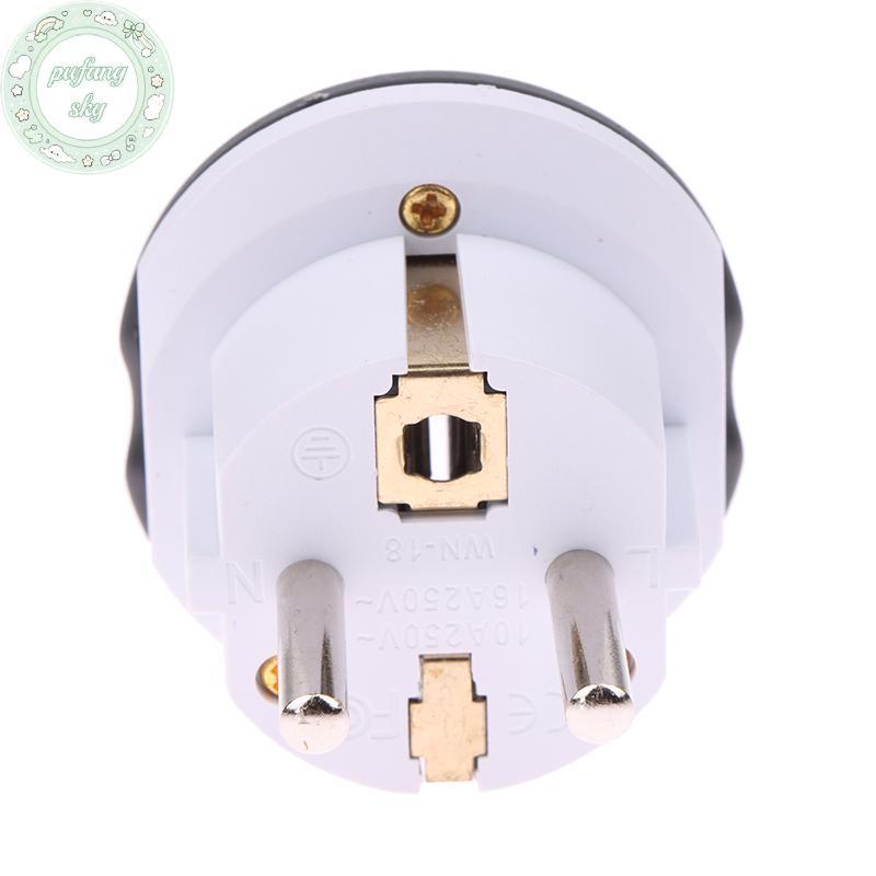 PUSKY เยอรมันมาตรฐานปลั๊กแปลง FR AU US UK To EU Euro Korea Universal Travel Adapter Home Plug Adapte