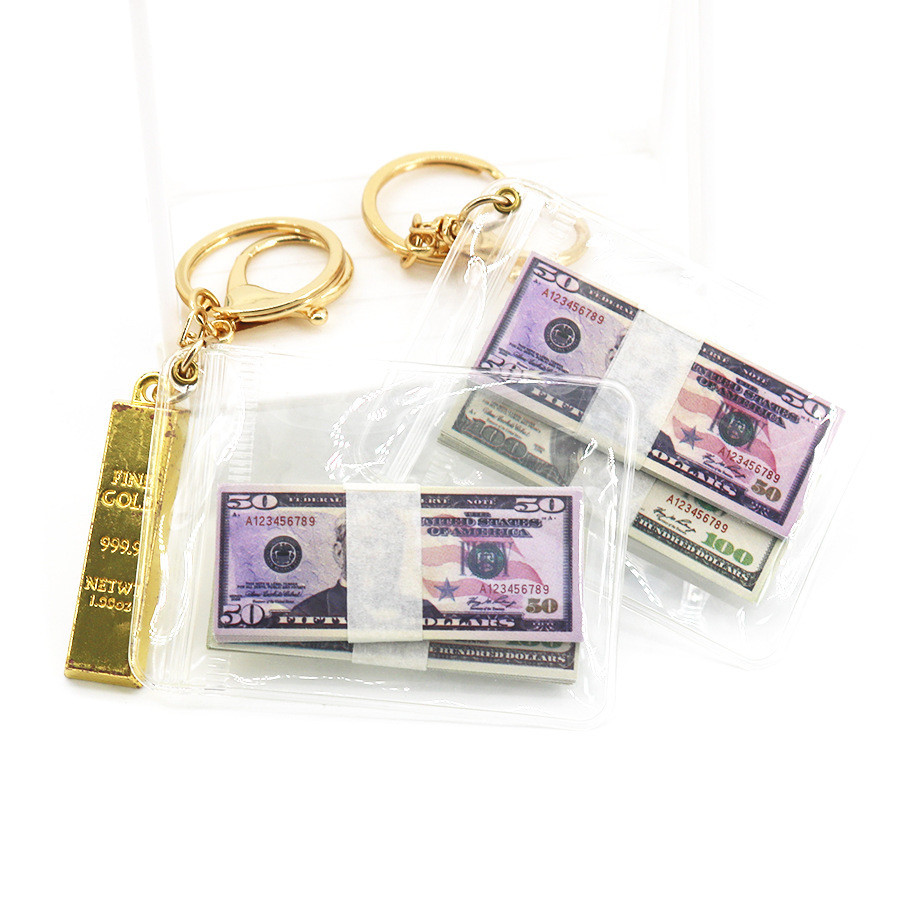 จําลอง Dollar Dollar ธนบัตร Gold Bar Dollar จี้ Claw Machine 817alrong