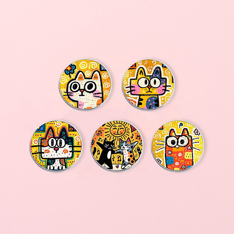 สีสัน Graffiti Cat เข็มกลัดเคลือบบทคัดย่อ Art Decor Badge สําหรับกระเป๋าเป้สะพายหลังเสื้อผ้าอุปกรณ์เสริมของขวัญสําหรับเพื่อน