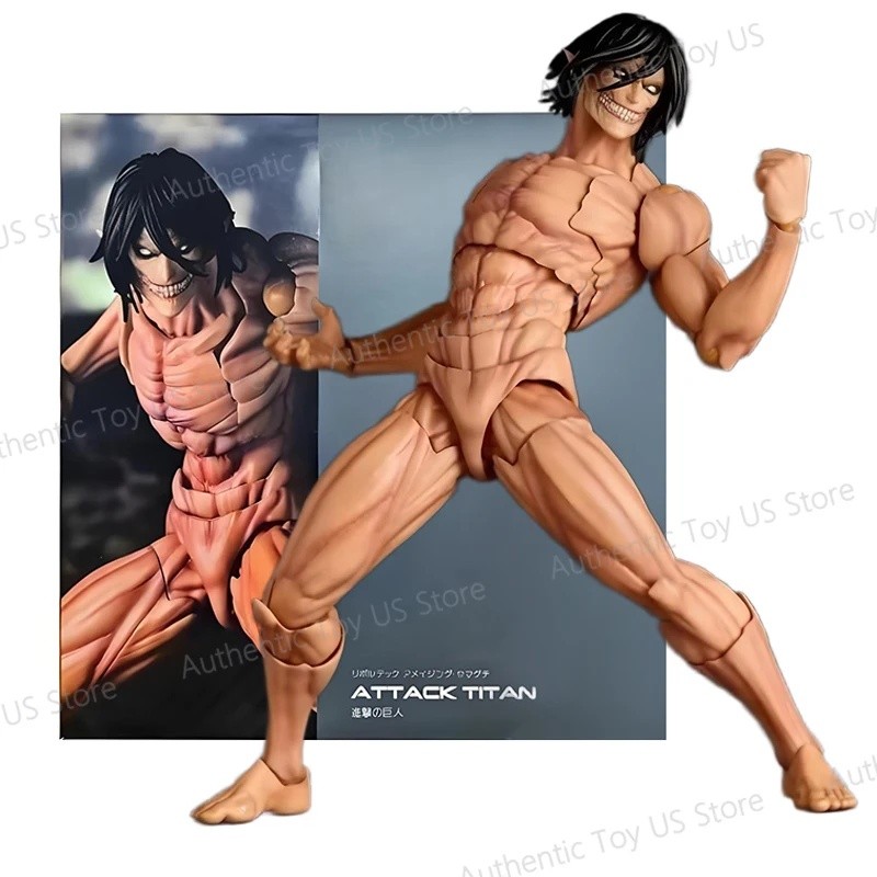 Attack on Titan Eren Jaeger Action Figure Revoltech Amazing Yamaguchi Eren Yeager ของเล่นตัวเลข Mova
