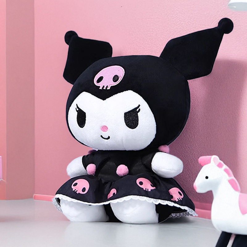 ตุ๊กตาขนนุ่ม ตุ๊กตา หมอนตุ๊กตา Sanrio Melody ของแท้ ตุ๊กตา Kuromi ตุ๊กตาอบเชยสุนัขของเล่นตุ๊กตา Ragd