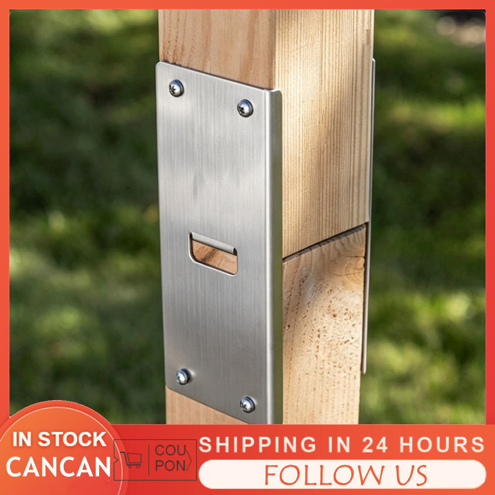 Cancanshop Cancanshop 2 แพ็คสแตนเลส Mail Post Extender วงเล็บสำหรับ 4x4 ไม้โพสต์การออกแบบบางความเข้า