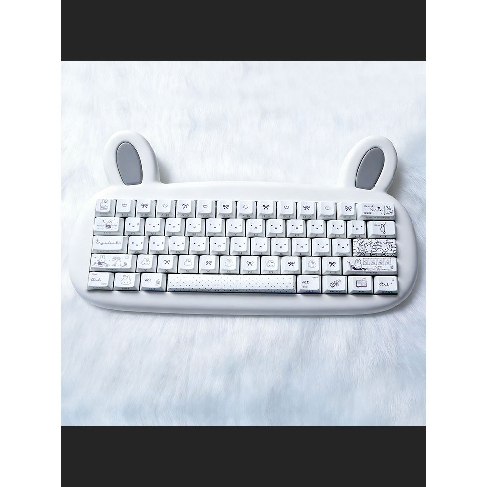 sa keycap keycap Miffy Rabbit Keycap PBT ด้านข้างแกะสลักโปร่งแสงน่ารัก PC ปุ่มกดเพิ่มเติมเหมาะสําหรั