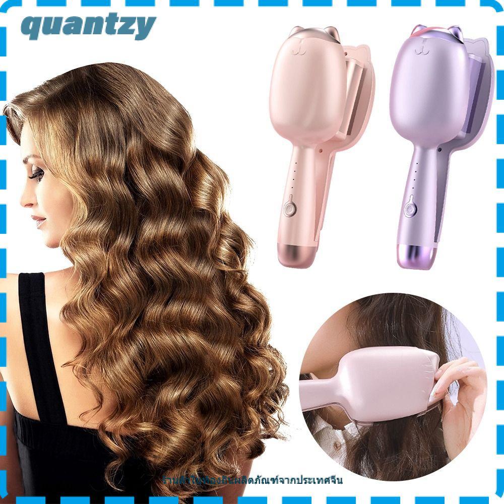 QUANTZY เตารีดดัดผม, 32 มม.S รูปเครื่องมือดัดผม,เครื่องมือจัดแต่งทรงผมแบบพกพา Anti Scald 3 เกียร์หยักผม Curler สําหรับงานแต่งงานหญิง