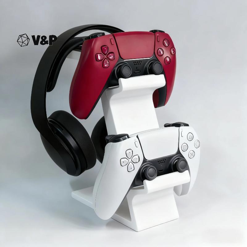 V&P 3-in-1 Controller Stand Game Controller Holder ชุดหูฟังสําหรับเล่นเกม Ra สําหรับโต๊ะองค์กร