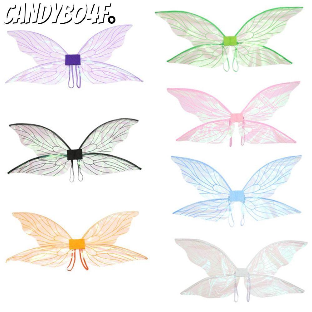 CANDYBO4F Cicada Wing Princess Angel Wing Party Favor Gift Girls Halloween Dress-Up Wings