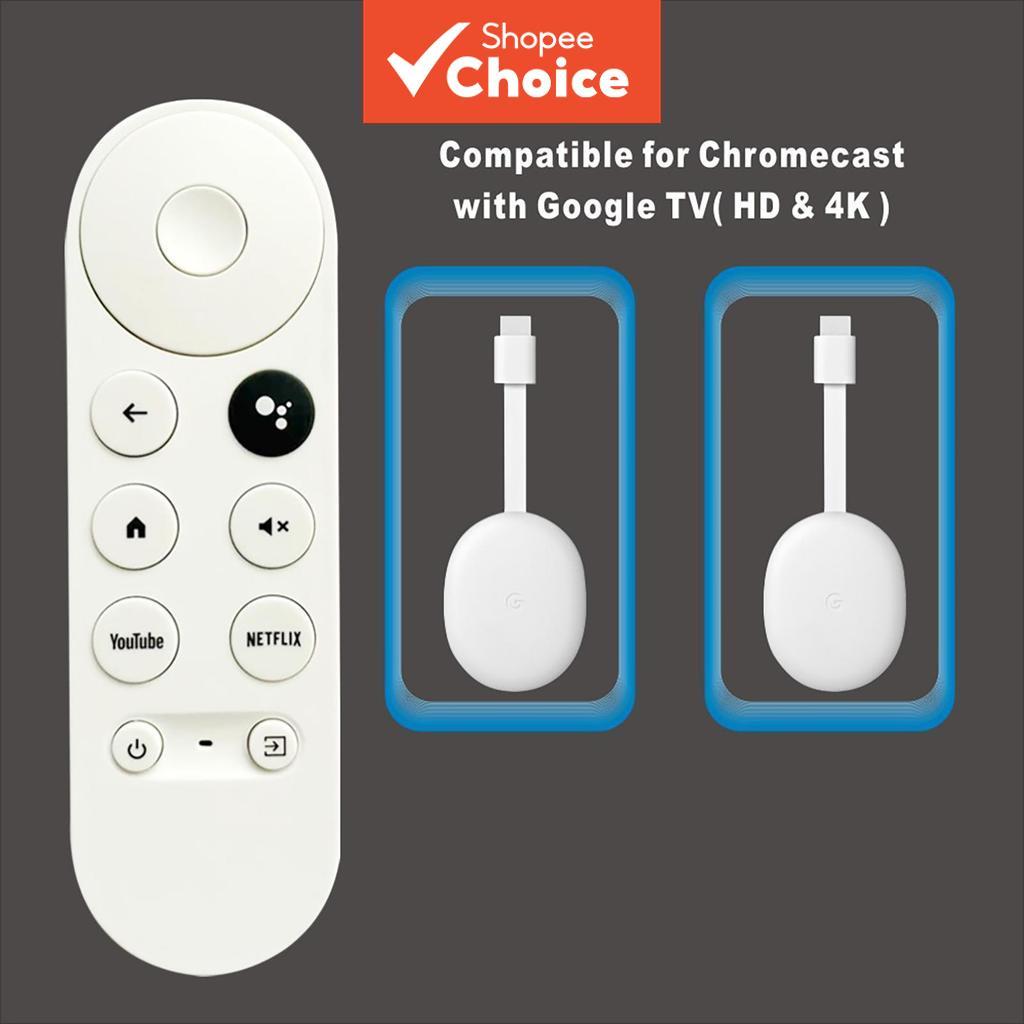 รีโมทเสียงทดแทนสําหรับ Google TV Chromecast 4K (2020-2024)