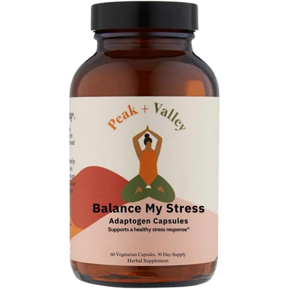 ผลิตภัณฑ์เสริมอาหารคลายเครียด Peak + Valley for Mood Support Balance My Stress Capsules - ประกอบด้วย