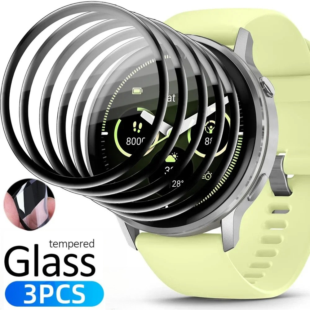 1-3 ชิ้น 100D โค้งสีดําขอบฟิล์มกระจกนิรภัยสําหรับ Garmin Tactix 7 Pro Quatix7 Swim2 Instinct 2X 2S 2