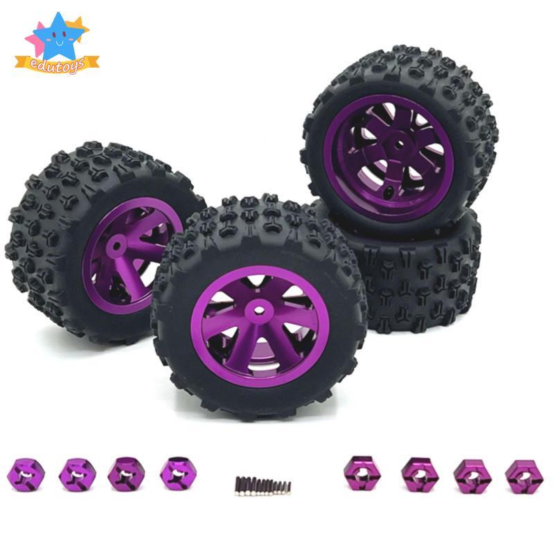 [Edstars] 4 ชิ้น RC ล้อและยางประกอบ All-Terrain RC ยางพร้อมชิ้นส่วนขอบดี