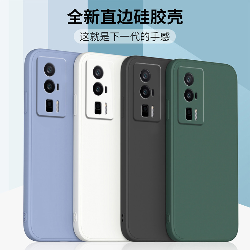 เหมาะสําหรับ Redmi k60 เคสโทรศัพท์สไตล์ใหม่ Xiaomi Redmik60pro เคสป้องกัน k60e ซิลิโคนเหลวขอบตรงรวมท
