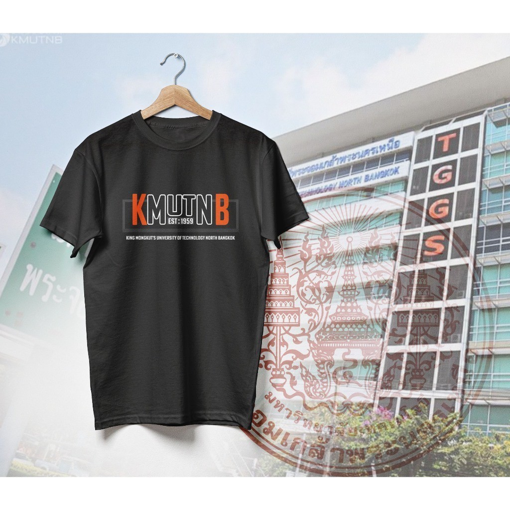 เสื้อยืดพิมพ์ลาย KMUTNB ทำจากผ้าฝ้าย คอกลม แขนสั้น ใส่ได้ทั้งชายและหญิง มีไซส์ S-5XL02