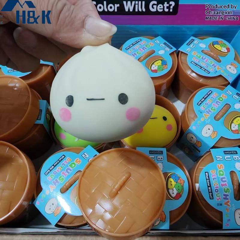 [H&K] Squishy Dumpling Stress Ball Set 3/12Pcs Bun Shape for Slow Rebound Dpression Fun for All Age 