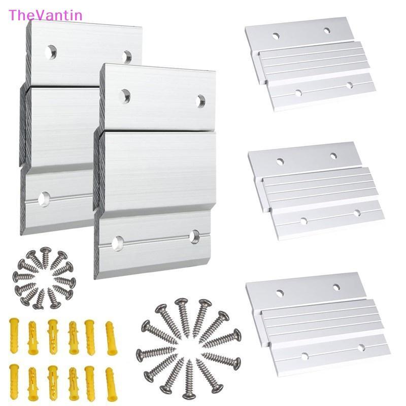 TheVantin 1 คู่ French Cleat Picture Hanger Heavy Duty อลูมิเนียม Z-Clamps Interloing Wall Mounting Braet ภาพแขวนสําหรับกระจกสินค้าดี
