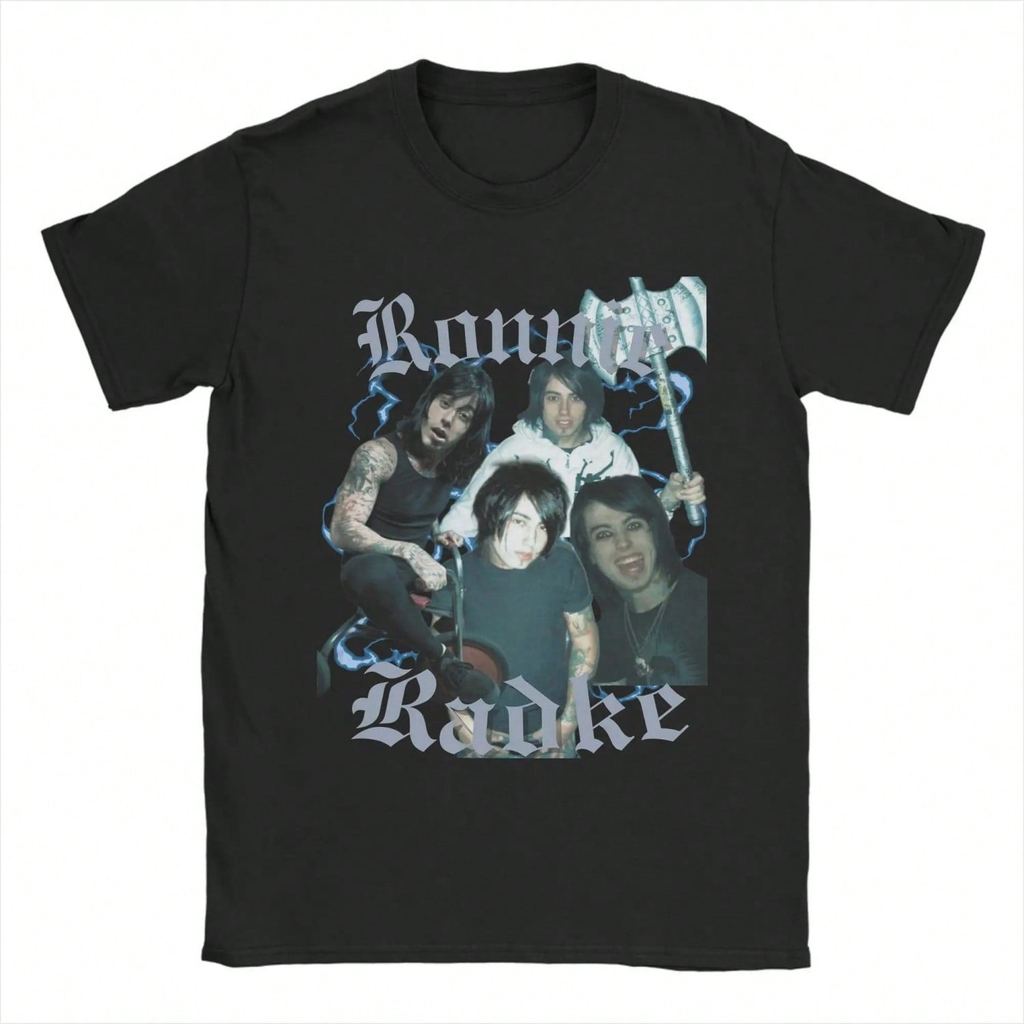 Falling In Reverse Heavy Metal Band Ronnie Radke Mens T เสื้อ Vintage Tees แขนสั้น O คอเสื้อยืดผ้าฝ้