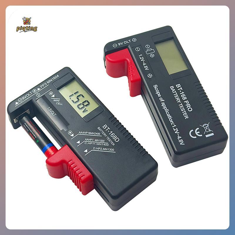 PP BT-168D เครื่องทดสอบแบตเตอรี่ Universal Digital LCD เครื่องทดสอบ AA AAA CD 9V 1.5V ปุ่มเซลล์แรงดั