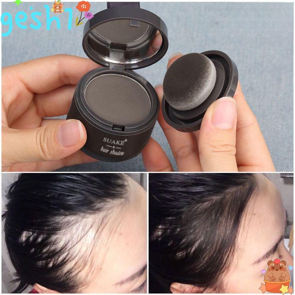 GESH1 Hairline Shadow Powder,พร้อมแปรง Fluffy Texture Hair Filling Powder, Natural Look Capillary Fi