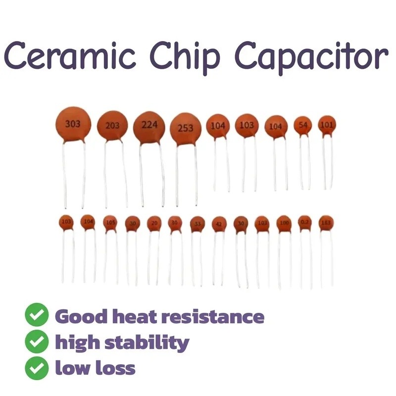 1000Pcs ตัวเก็บประจุเซรามิค 50V 1pF ~ 100nF 0.1uF 104 4.7PF 10PF 22PF 33PF 47PF 100PF 101 220PF 221 