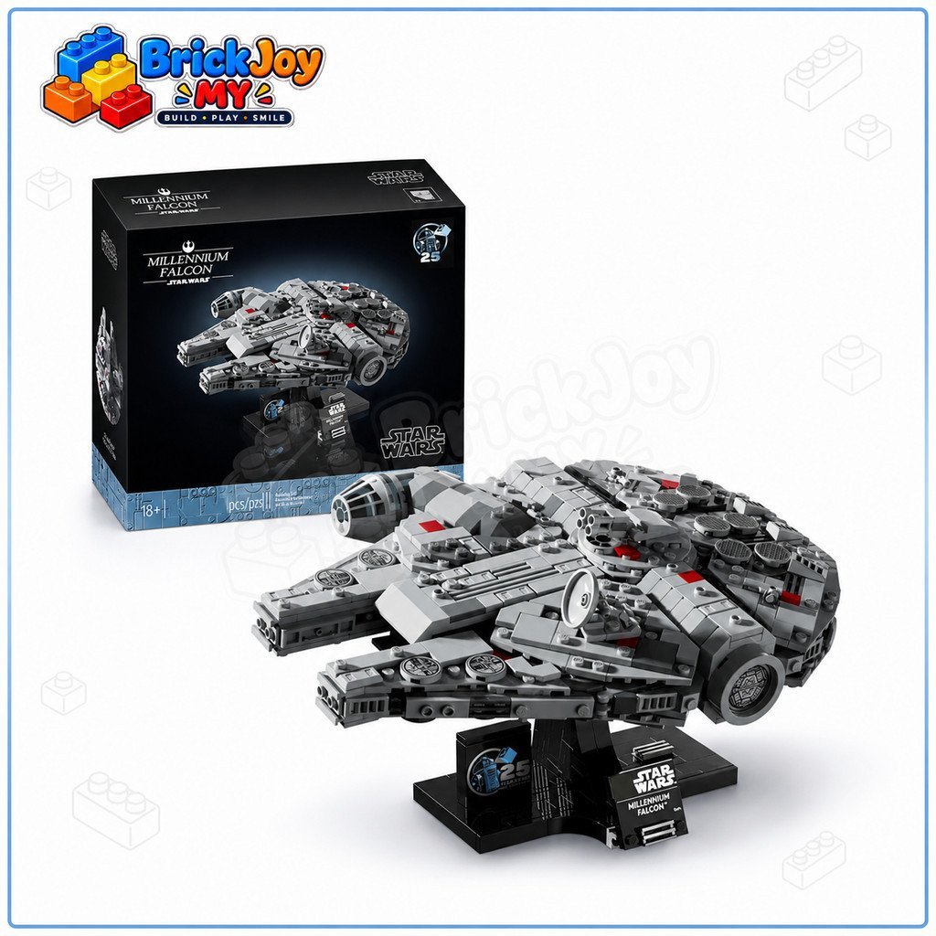 พร้อมสต็อก75375 Millennium Falcon Building Blocks ประกอบ Starship ชุดเครื่องประดับของเล่นก่อสร้างสํา