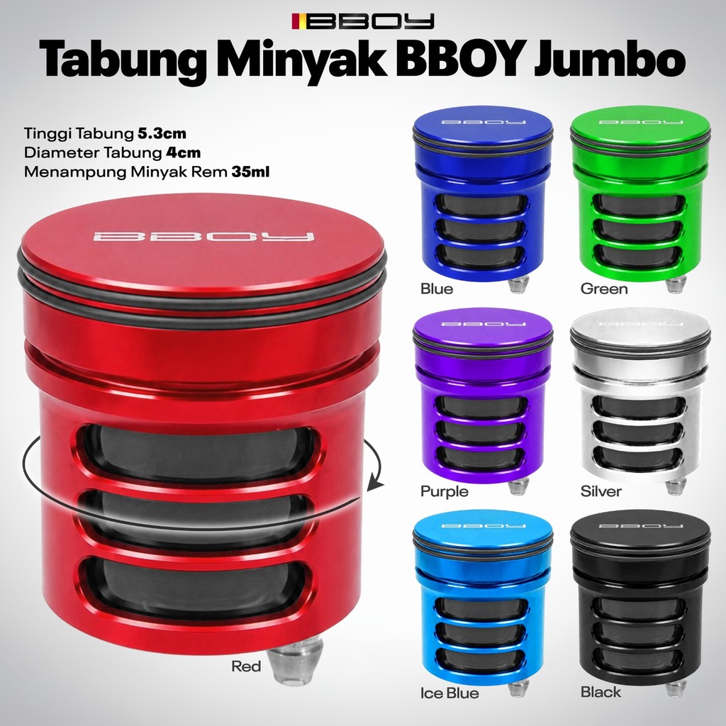 ถังน้ํามันเบรกจัมโบ้ BBOY CNC YB-01 ควัน Radial เบรค Master กระบอก Nmax Aerox Ninja PCX Universal ขน
