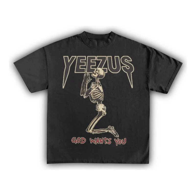 Yeezus Kanye West American Rapper Cotton เสื้อยืดผู้ชาย