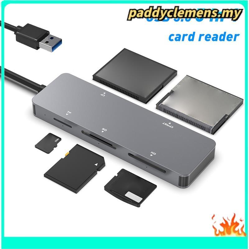 USB 3.0 เครื่องอ่านการ์ดมัลติฟังก์ชั่น USB Sd Card Reader CFast/CF/XD/SD/TF Card Reader 5 in 1 USB C