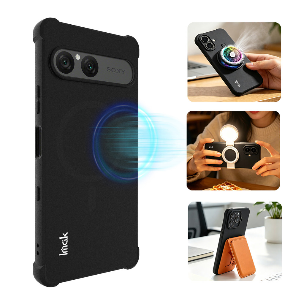 Imak Magnetic Wireless Charging Casing สําหรับ Sony Xperia 10 VIII VII Mark 8 7 Frosted กันกระแทกปลอ