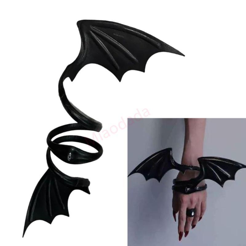 MDD Gothic Punk Styles สร้อยคอปีกค้างคาวสําหรับงานปาร์ตี้อุปกรณ์และกิจกรรมคอสเพลย์