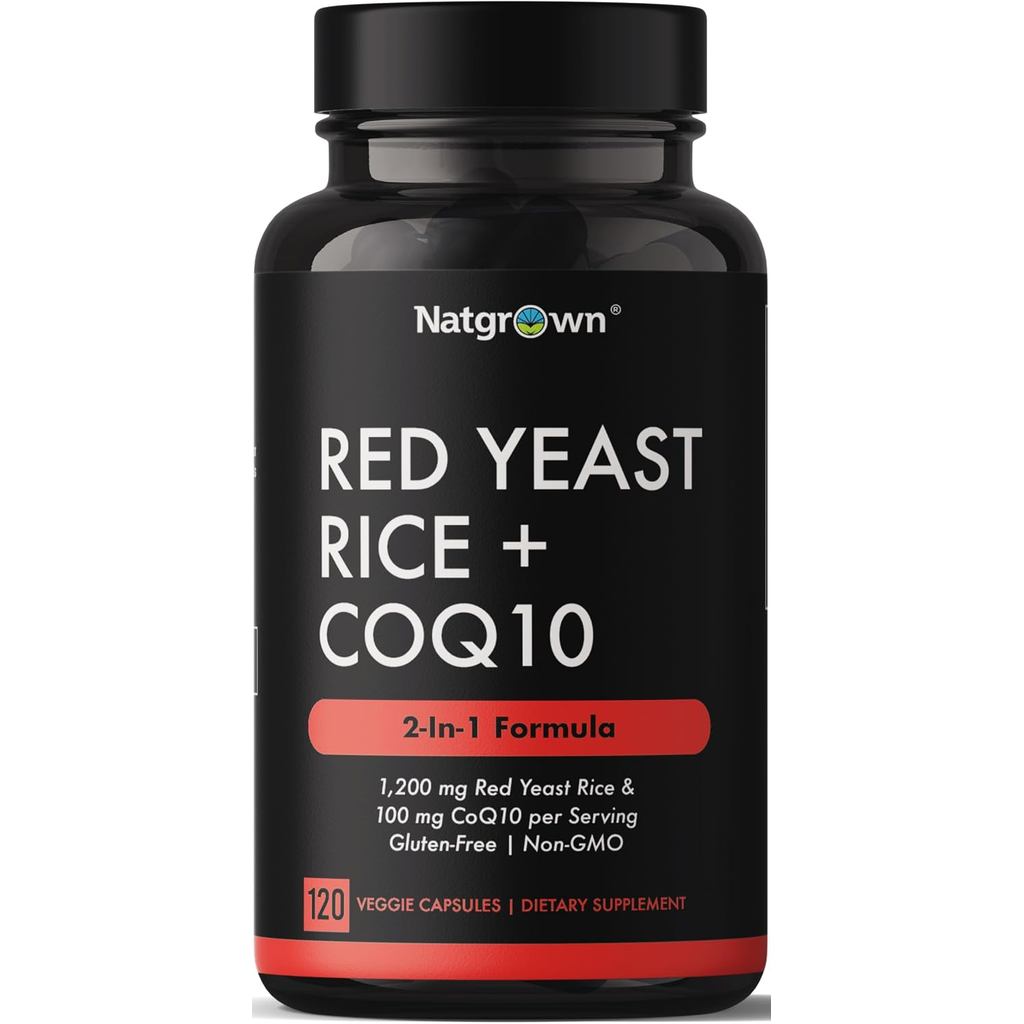 ข้าวยีสต์แดงนัตเด็ดพร้อม CoQ10-1200 มก. & CoQ10 100 มก. - 120 แคปซูล