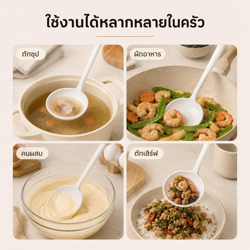 ซิลิโคนทำอาหาร สีส้มรุ่นใหม่ ตะหลิวซิลิโคน ตะหลิวซิลิโคนรูปเห็ด กระบวยซิลิโคน ซิลิโคนระดับอาหาร