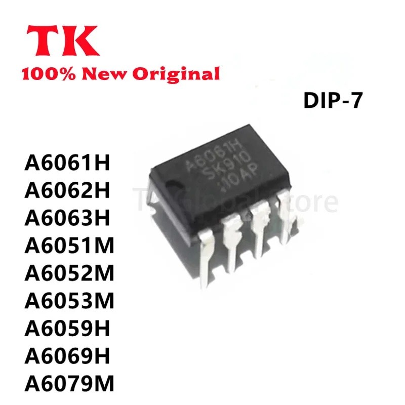 10 ชิ้น A6051M A6052M A6053M A6079M A6059H A6061H A6062H A6063H A6069H DIP-7 ในสต็อกที่มีคุณภาพชิปic