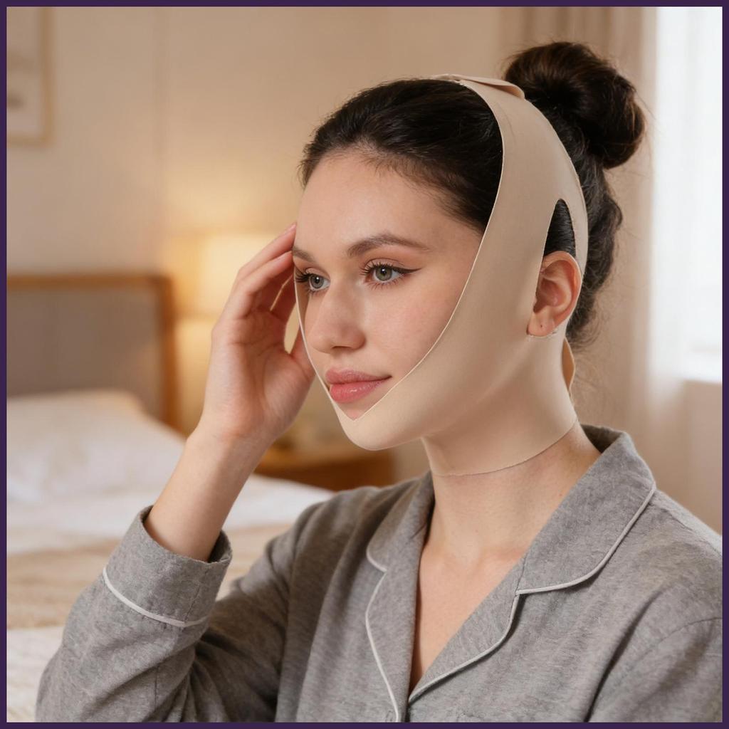 สายรัดคางสําหรับผู้หญิงReusable Face Skin Lifting Care Wrap Face Sculpting Wrapสําหรับผู้หญิงสาวแม่ 