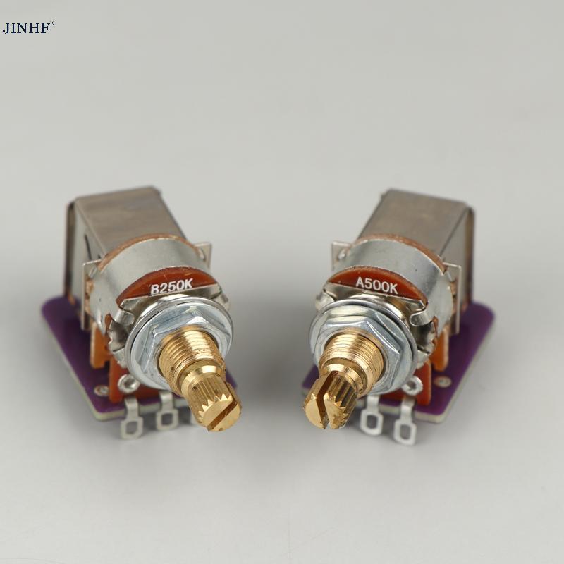 JINHF เสียงที่กําหนดเอง A250K/B250K Push-Pull Pot 9.5 มม.สําหรับกีตาร์ไฟฟ้า Enhancements Jelly