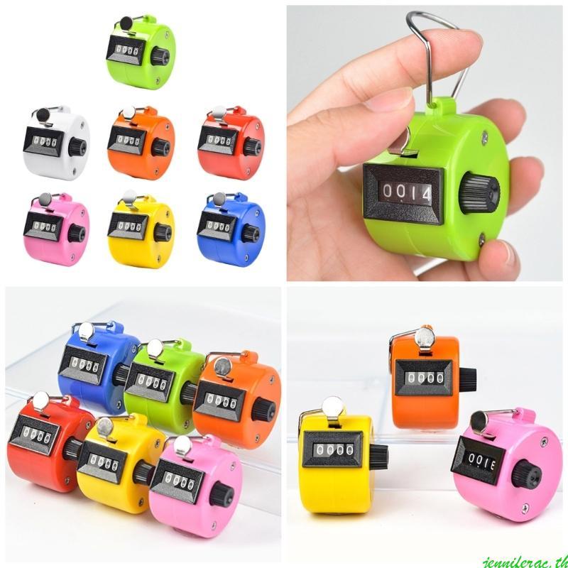 Jenniferac 4 หลักจํานวน Count Clickers Hand Mechanical Counters Clickers มือถือ Tally Counter สําหรั