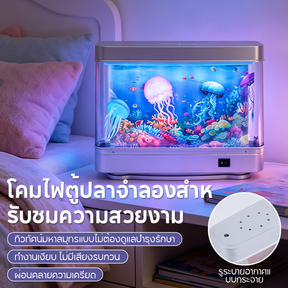 CODตกแต่งห้องก็น่ารัก ตู้ปลามินิมอล ตกแต่งห้อง ตู้ปลา LED โคมไฟตู้ปลา