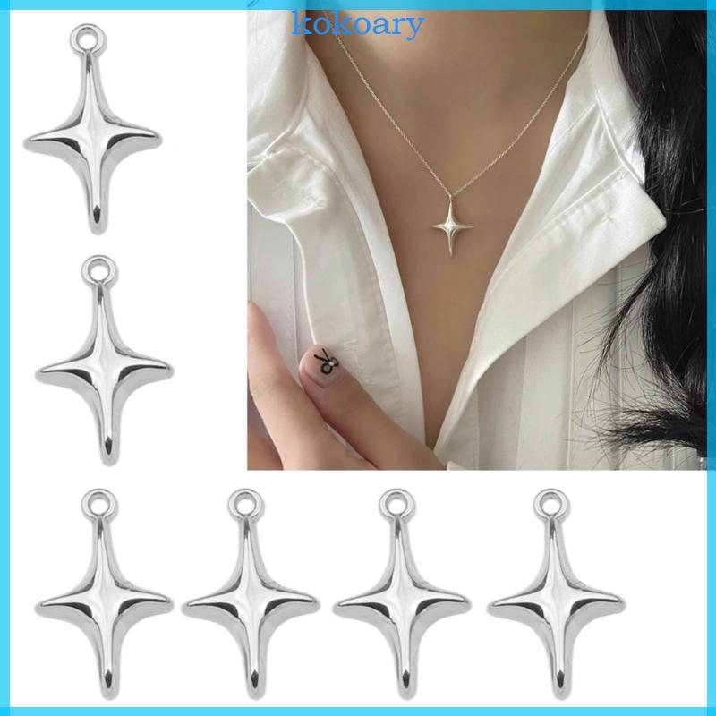 KOK 10 ชิ้น Awn Star สร้อยคอสร้อยคอหลุมลูกปัด DIY Star Charm เครื่องประดับทํา