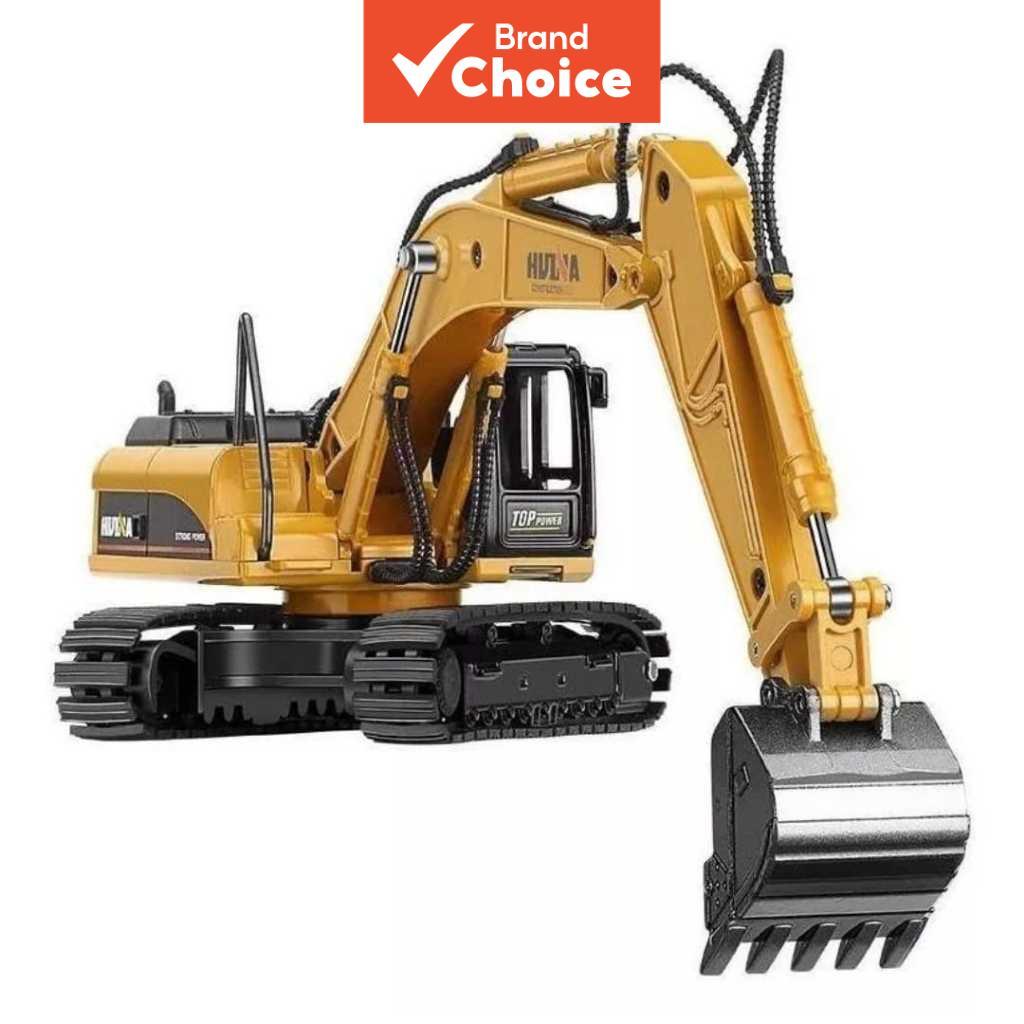 HUINA 1535 9CH RC รถขุดดิน 1:14 รถบรรทุกก่อสร้าง ควบคุมด้วยรีโมท ของเล่นสําหรับเด็กผู้ชาย