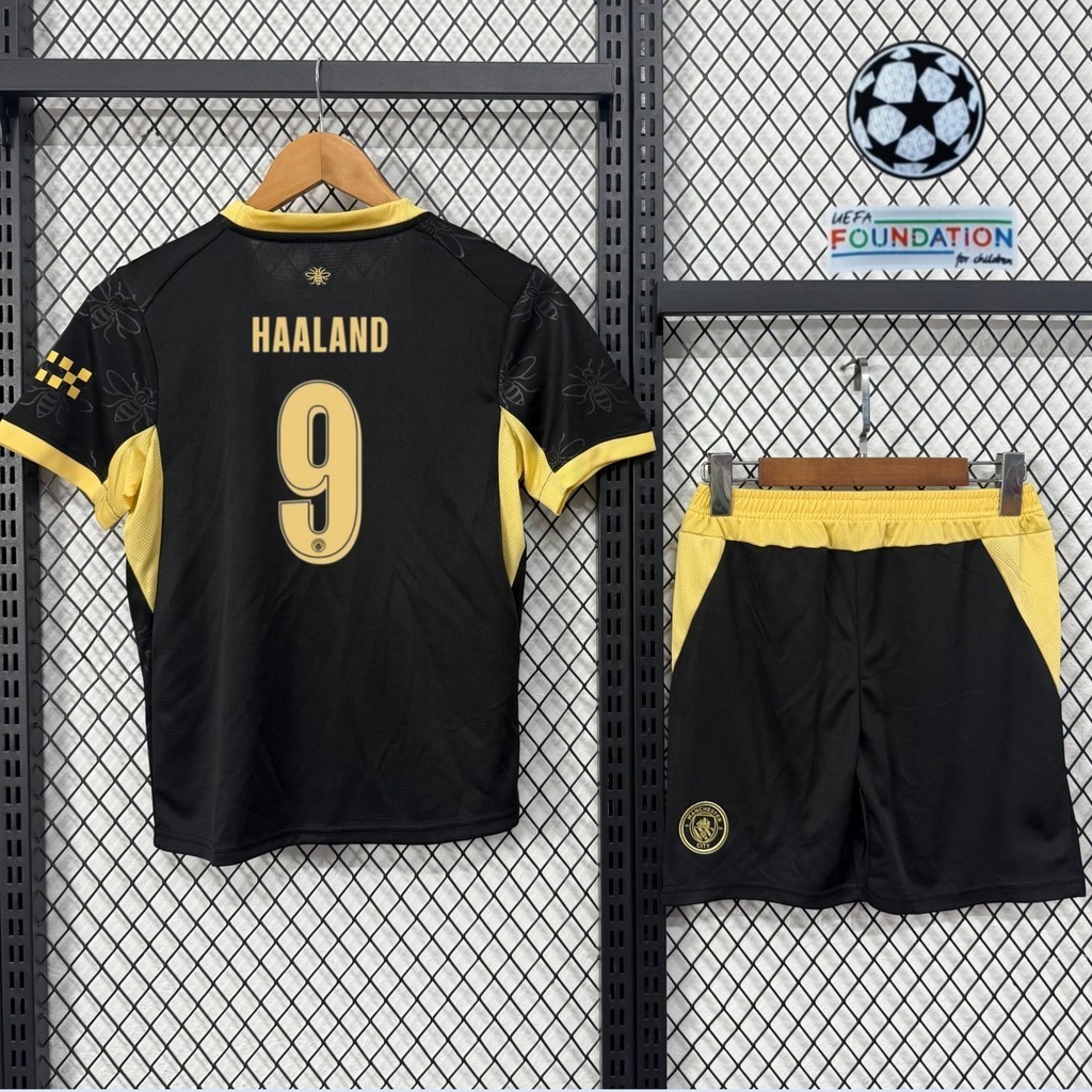 เสื้อ Man Club 26-27 เยือน HAALAND #9 ชุดเสื้อฟุตบอลเด็ก