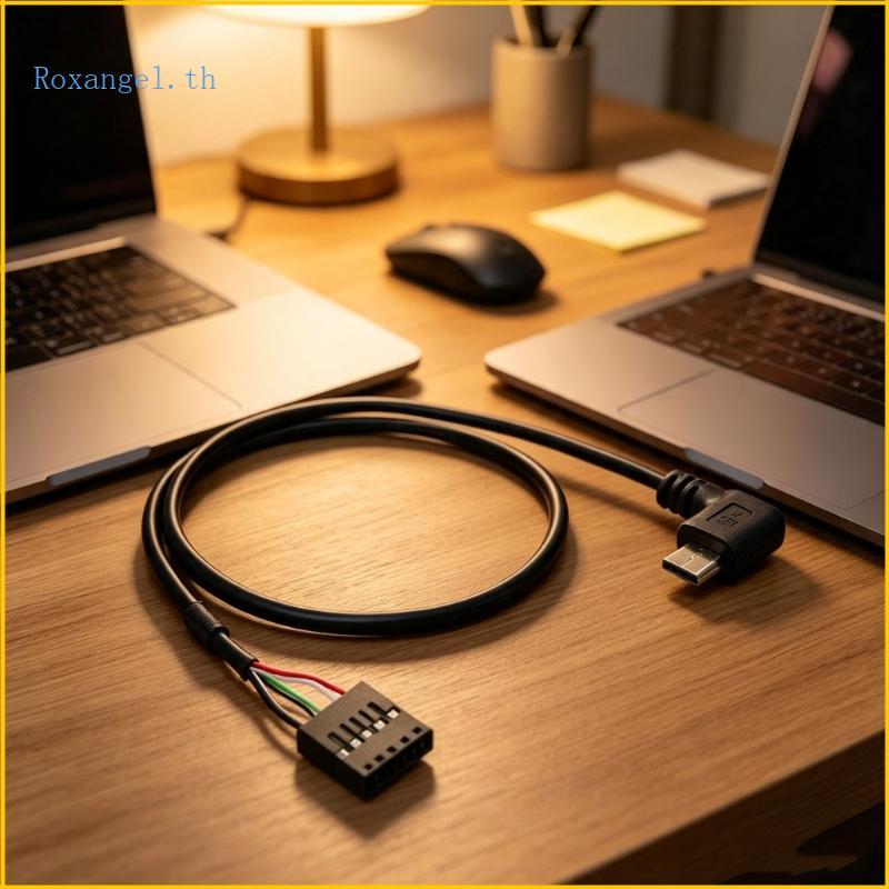 ROX USB 5Pin to 9Pin Header Cable สําหรับ USB 5-Pin สายไฟในโครงการอิเล็กทรอนิกส์