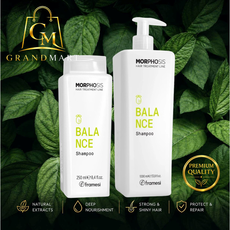 Framesi Morphosis Balance Shampoo 250/1000 ml​  แชมพูลดความมัน และอาการคัน