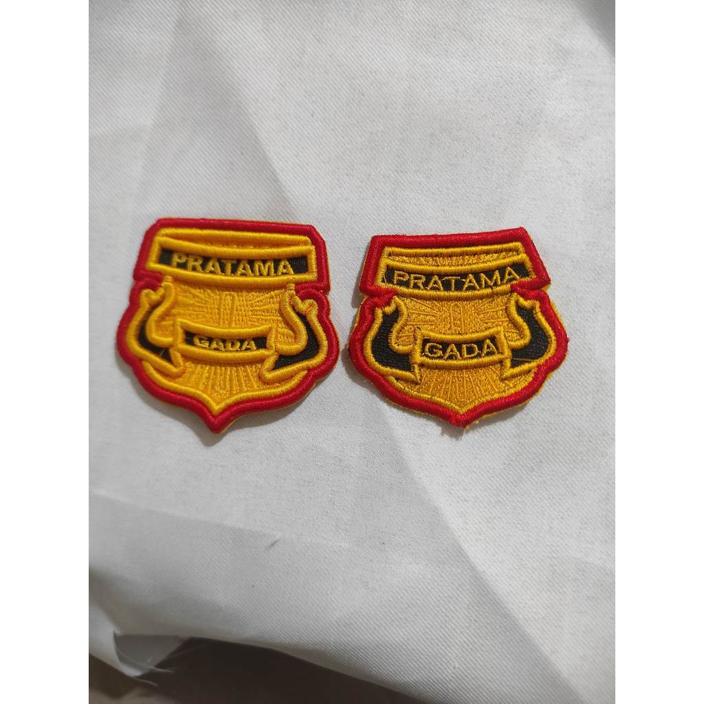 Bet Gada Pratama นูนคอมพิวเตอร์เย็บปักถักร้อย 5.5x6.5 ซม. Security Guard Uniform Attures ปัก klt