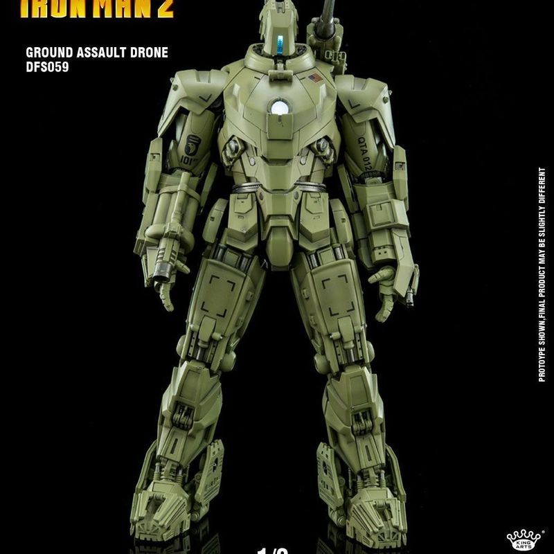 Kingarts Marvel ของแท้ Iron Man 2 Henmo Iron Soldier 1/9 Super Movable Air Force รูปรุ่น