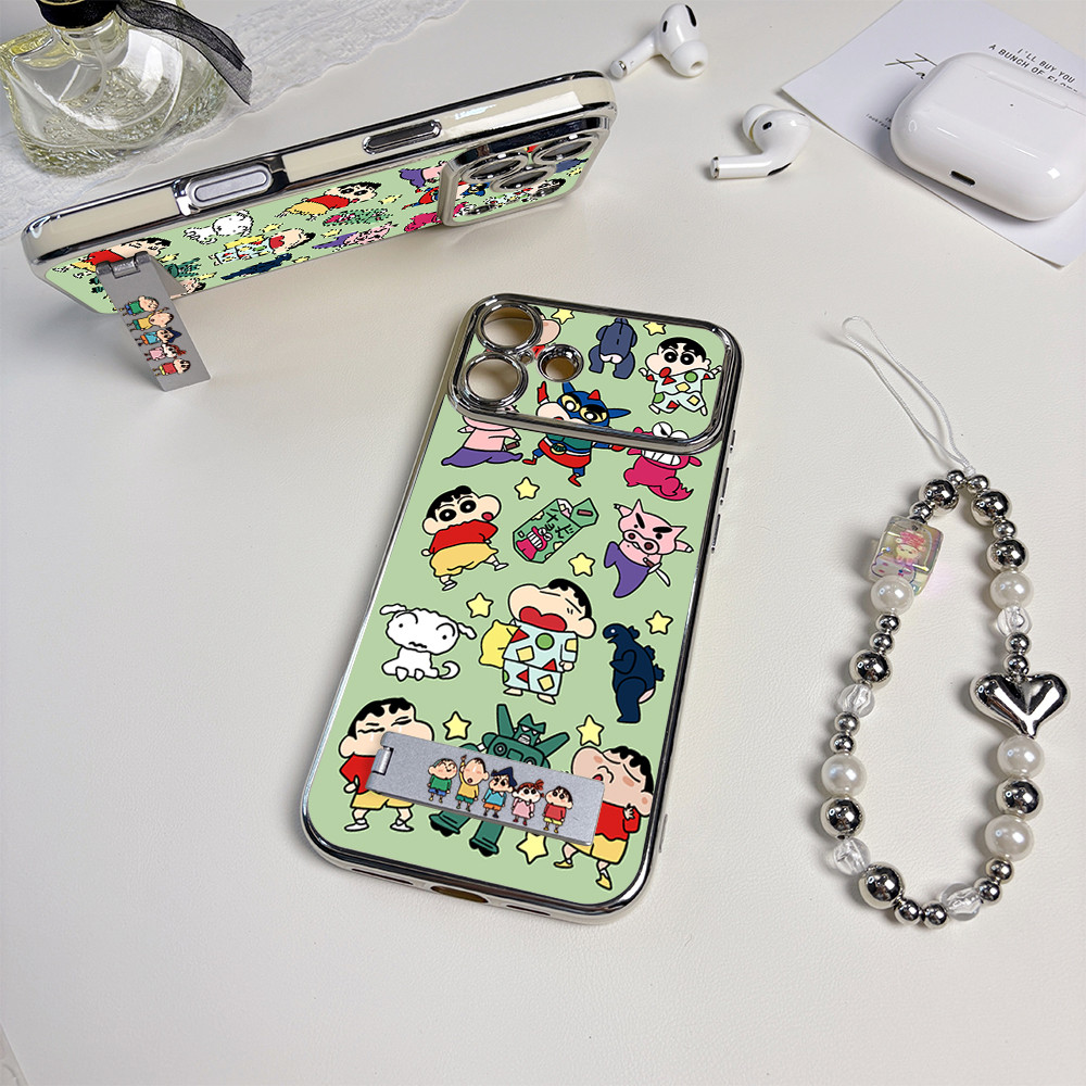เคสป้องกันกล้องกันกระแทก Crayon Shinchan เข้ากันได้กับ XR, XSMax, IP15, IP16, IP12, IP14, IP11, IP17