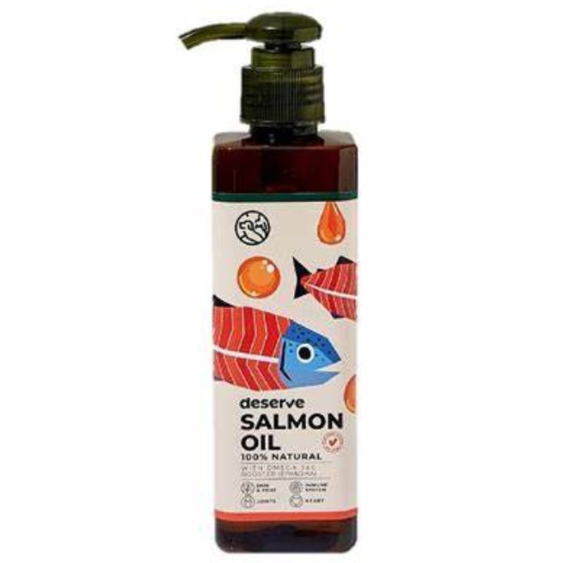 Deserve ดีเสิร์ฟ น้ำมันแซลมอน สำหรับสัตว์เลี้ยง 195 ml Deserve Salmon oil for pet 195 ml