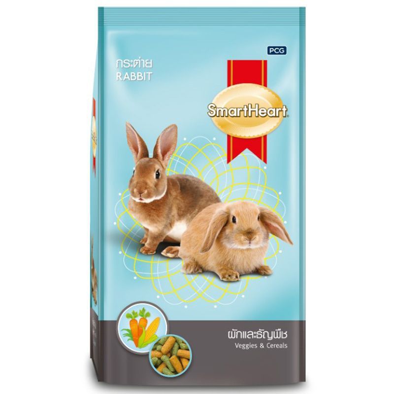 สมาร์ทฮาร์ทอาหารกระต่ายรสผักและธัญพืช 1กก. SmartHeart Rabbit Veggies and Cereals Flavour 1kg.