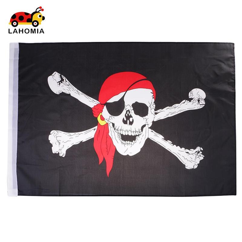 [Lahomia] 2x3 Pirate Skull Red Bandana