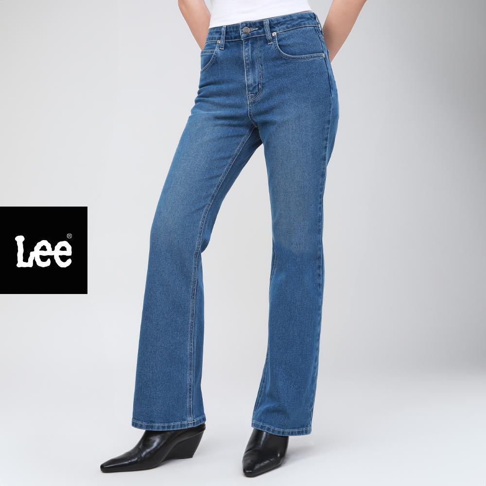 LEE กางเกงยีนส์ผู้หญิง เอวสูง ทรงตรง ขาม้า รุ่น LE F126WJEAN01 สียีนส์อ่อน